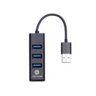 Hub Usb Mini 4 Portas 2.0 Bright 0059 Plug And Play Preto