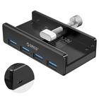 Hub USB ORICO MH4PU de 4 portas USB 3.0 com braçadeira para monitores/Des