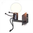 Humanoide Creative Wall Light Indoor Wall Lamp Modern Wall Sconce Light Art Decor Iron E27 Base para quarto kids room kitchen(a) - HTTN