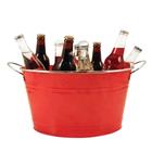 Ice Bucket Twine Big Red Galvanizado Metal 17L