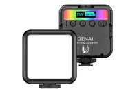 Iluminador Led Para Fotografia Câmeras Profissionais Luz Genai Vl49 Rgb Bateria