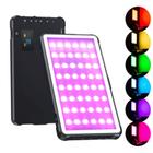 Iluminador LED Soleste LED-72R RGB 360 Portátil Bi-Color 2500K-9000K com Bateria Interna