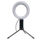 Iluminador Ring Light 16Cm Usb Led Misto 3500K 5500K + Tripé - Top Total