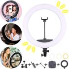 Iluminador Ring light Hing Light 48cm Grande Potente 18 Pole