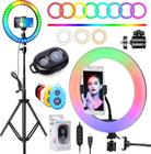 Iluminador Ring Light Luz Rgb Colorido Tripé Suporte Celular - Leffa Shop