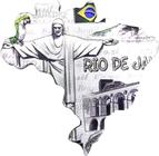 Imã de Geladeira Mapa Brasil Lembrança do Rio De Janeiro Souvenir