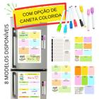 Ímã De Geladeira Planner Calendário Semanal Recados com Caneta Colorida - DualHome