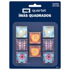 Ímã Quadrado Decorado - Blister com 8 Unidades