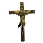Imagem Crucifixo De Parede Ouro Antigo 39cm Inquebrável