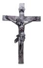 Imagem Crucifixo De Parede Prata 39cm Inquebrável