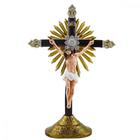 Imagem Crucifixo Sagrado com Pedestal 40Cm - Inquebrável