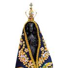 Imagem Da Senhora Aparecida De Resina Com Manto E Coroa 30cm