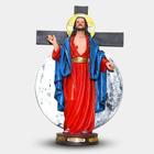 Imagem Jesus Bate à Porta c/ Luz Importado Resina 30 cm - Amém decoração  religiosa