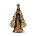 Imagem De Nossa Senhora Aparecida Gesso Dourada 22cm nossasenhoraaparecida ouro velho Estilo Barroco Decoração Bronze