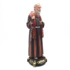Imagem de São Padre Pio Com Luvas Grande Resina 32 cm