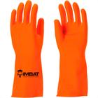 Imbat Luva Latex Forrada Laranja 08 - Kit C/12 Pr