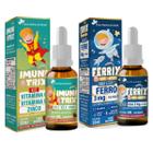 Imunitrix (Vitamina C, Vitamina D, Zinco) 30ml + Ferrix Ferro 3mg Porção 30ml Sabor Morango - Flora Nativa do Brasil