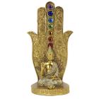 Incensário 7 Chakras Porta Incensos Vertical em Resina Incenso Vareta Buda Ganesha Hamsa