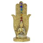 Incensário 7 Chakras Porta Incensos Vertical em Resina Incenso Vareta Buda Ganesha Hamsa