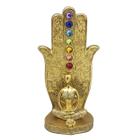 Incensário 7 Chakras Porta Incensos Yoga Vertical em Resina Incenso Vareta Buda Ganesha Hamsa