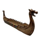 Incensário Barco Viking - Dragão Em Resina - Divine Moda Indiana