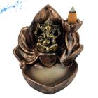 Incensário Cascata e Vareta Flor de Lótus Aberta Lord Ganesha - Grupo Stillo Decor&Home