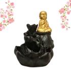 Incensário Cascata Flor de Lótus Monge Buda Porta Incenso - REINO ZEN