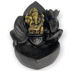 Incensário Cascata Flor Grande Ganesh Livro Dourado E Preto - Lua Mística - 100% Original - Loja Oficial