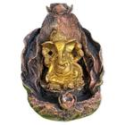 Incensário Cascata Folha Ganesha Cor Cobre Dourado 11 Cm Em - Bialluz Presentes