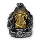Incensário Cascata Folha Ganesha - Prata - Divine Moda Indiana