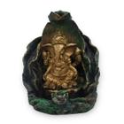 Incensário Cascata Folha Ganesha - Verde - Divine Moda Indiana
