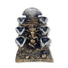 Incensário Cascata Ganesha 8 Quedas Prata Dourado 14 Cm Em - Lua Mística - 100% Original - Loja Oficial