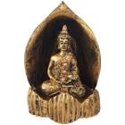 Incensario Cascata Gruta Buda Hindu Meditando de Resina - Hp Decor