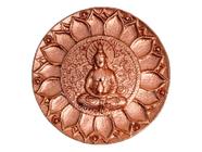 Incensário DE RESINA Pratinho REDONDO Buda Hindu Bronze 9 CM