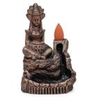 Incensário Deusa Hindu Cascata Fumaça Invertida + 5 Cones - M3 Decoração