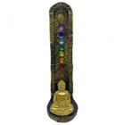 Incensário Dourado 7Chakras Buda Dourado 22 Cm