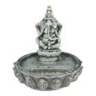 Incensário Ganesha Preto Meditar Flor Lótus 8 cm em Resina - META ATACADO