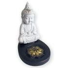 Incensário Mini Oval Buda Tibetano Branco E Preto 5 Cm - Lua Mística - 100% Original - Loja Oficial