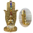 Incensário Porta Incenso Oração Meditação Mão 7 Chakras Buda