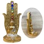 Incensário Porta Incenso Paz Meditação Mão 7 Chakras Buda
