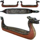 Incensário porta incenso vareta resina canoa viking 25cm - Trilunna
