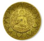 Incensário Prato Buda Meditando Dourado 12 Cm Em Resina - Lua Mística - 100% Original - Loja Oficial