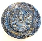 Incensário Prato Ganesha 12 Cm Resina ul Patinado - Lua Mística - 100% Original - Loja Oficial