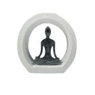 Incensário vareta porta incenso 11cm yoga branco porta vela - Trilunna