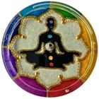 Incensario vidro 7 chakras porta incenso vareta redondo 10cm - Trilunna