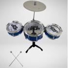 Incrível Kit De Bateria Infantil Completo Com 4 Tambores Baquetas e Banquinho Oficial