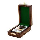 Indian Glance Cribbage Jogo de tabuleiro com armazenamento de pinos de metal exclusivos e cartas de baralho jogo Gift Set Box