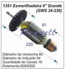 Induzido 1351 compativel Bosch- GWS 24-230- Esmerilhadeira (grande) - 220V