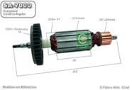 Induzido compatível Makita SA7000 - 110 V- Lixadeira - Eixo: 202 mm