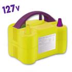 Inflador Elétrico Bexiga Bomba 2 Bicos Roxo / Amarelo 127v - Toaninni